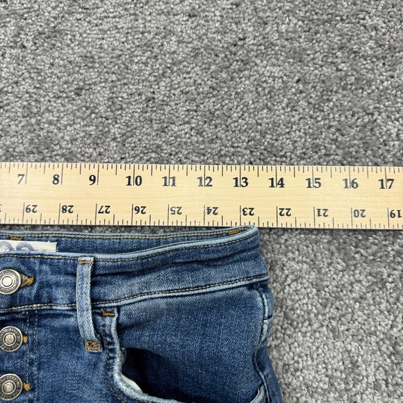 We The Free Jeans Womens 29 Blue Ankle Skinny Stretch Medium Wash Denim Distress - Picture 3 of 8